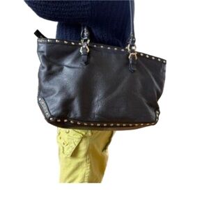 ORYANY Black  Leather Tote Bag,